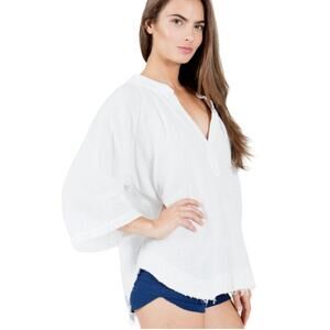 9SEED Double Gauze MARRAKESH Dashiki top White cotton size S